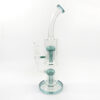 Double Mushroom Straight Glass Bong - Image 2