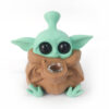 Cute Yoda silicone bong with glass bowl 4.70 inches - Image 3
