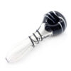 Black White Import Pigment Glass Hand Pipe - Image 2