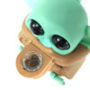 Cute Yoda silicone bong with glass bowl 4.70 inches - Image 6