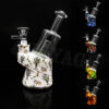 Printed glass silicone bong with glass bowl 6.50 inches - Image 2