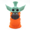 Tall Yoda silicone bong with glass bowl 5.50 inches - Image 4