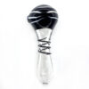 Black White Import Pigment Glass Hand Pipe - Image 3