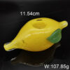 Honey Green Glass Hand Pipe - Image 2