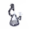 Globe printed silicone bong with glass bowl 7.60 inches - Image 4