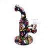 Small Plunger printed silicone bong with glass bowl 6.50 inches - Image 6
