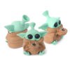 Cute Yoda silicone bong with glass bowl 4.70 inches - Image 2