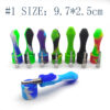 Mini Silicone Nectar Collector Body with metal dab nail - Image 4