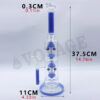 Double Mushroom Straight Glass Bong - Image 6